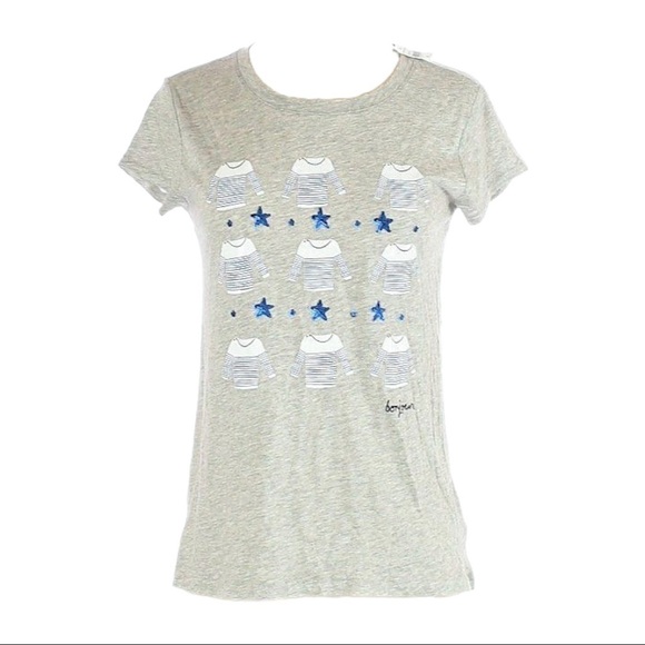 🌺 Gap Bonjour Holiday Sweaters & Sequin Stars Graphic Tee NWT Size XS - Picture 1 of 8